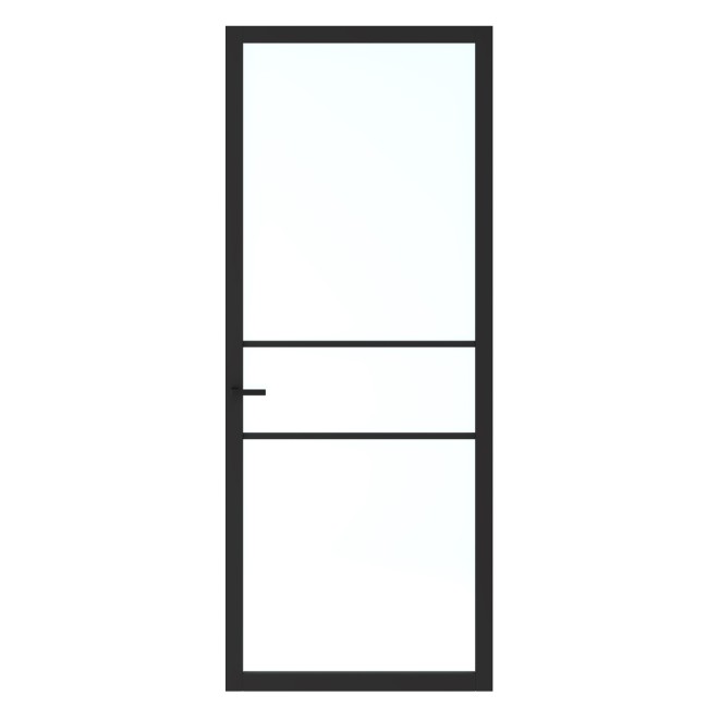 Binnendeur Skantrae SSL 14510 Blank Glas Zwart Gelakt